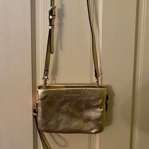 Vince Camuto leather gold crossbody bag